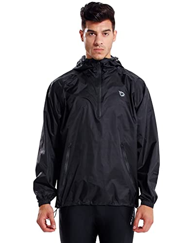 BALEAF - Chubasquero impermeable para hombre, con capucha, ligero, plegable, para correr, ciclismo, senderismo, cortavientos