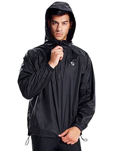 BALEAF - Chubasquero impermeable para hombre, con capucha, ligero, plegable, para correr, ciclismo, senderismo, cortavientos