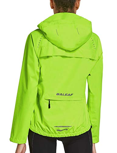 BALEAF Mujeres Ciclismo Running Chaquetas Reflectantes Chubasquero Impermeable Ciclismo con Capucha