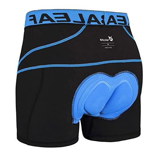 Baleaf - Ropa interior deportiva para hombre, color negro / azul, talla M