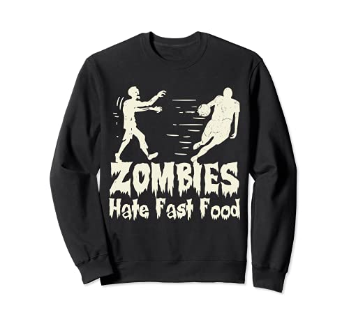 Baloncesto Halloween Zombies odio Comida Rápida Sudadera