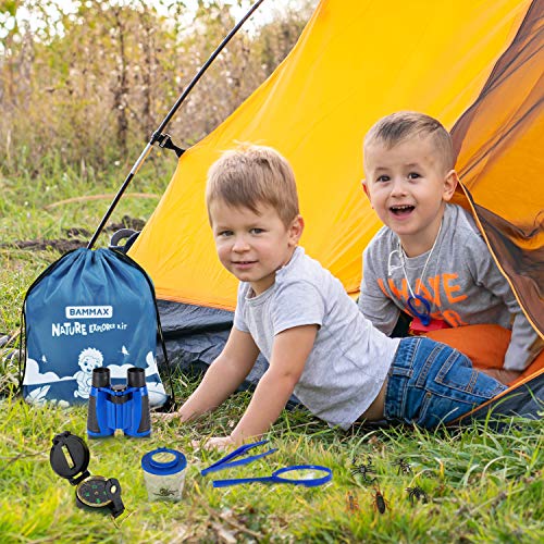 Bammax Set de Aventura Natural para Niños, Set de Exploración al Aire Libre, Binoculares para Niños, Juguetes Educativos para Niños de 3+ Años (26 PCS)