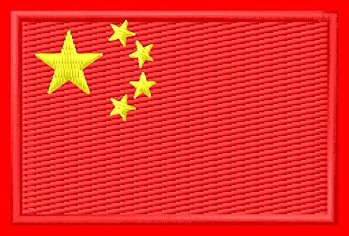 Bandera China PRC Parche de protección parche Bordado parche de color rojo