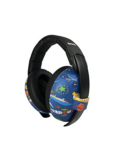 BANZ Orejeras suaves y cómodas con protección auditiva para bebés y niños pequeños (clasificación de reducción de ruido líder en la industria) 0-2 años Transporte