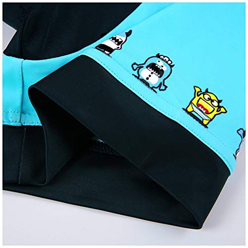 Baotung Maillot de ciclismo para niños, camiseta de manga corta y pantalón de ciclismo con almohadilla para el asiento, diseño de dibujos animados, talla 146 (etiqueta XXL)