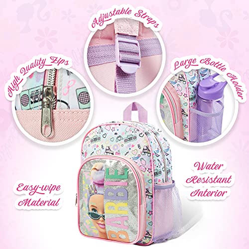 Barbie Mochilas Escolares Niña, Mochila Infantil, Material Escolar Bonito, Regalos Para Niñas y Adolescentes (Rosa)