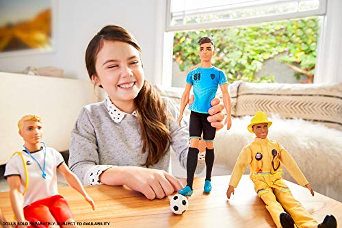 Barbie Quiero Ser, Muñeco Ken Futbolista con accesorios (Mattel FXP02)