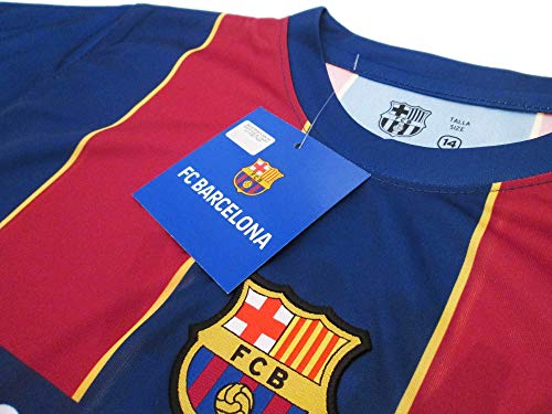 Barcelona Camiseta de fútbol Oficial FCB 2021 – Messi número 10 – Camiseta de fútbol Oficial del Equipo de fútbol FC 2021 – Messi número 10 (6 años)