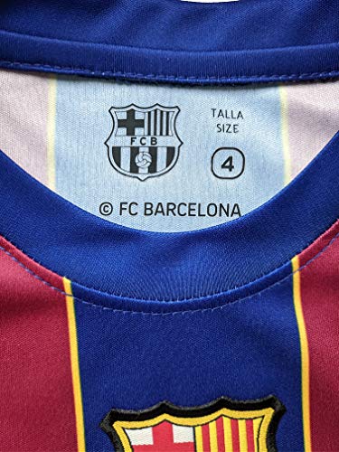 Barcelona Camiseta de fútbol Oficial FCB 2021 – Messi número 10 – Camiseta de fútbol Oficial del Equipo de fútbol FC 2021 – Messi número 10 (6 años)