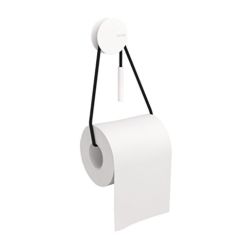 Bath+ by cosmic DIABOLO PORTAPAPEL SIN TAPA BLANCO MATE-NEGRO (5XX1,7 CM)