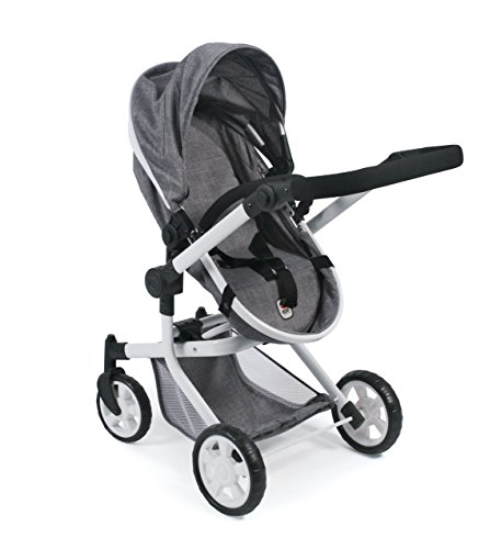 Bayer Chic 2000 595 76 Carrito de muñecas Mika, Jeans Gris