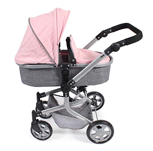 Bayer Chic 2000 595 - Cochecito de muñeca, Color Gris y Rosa