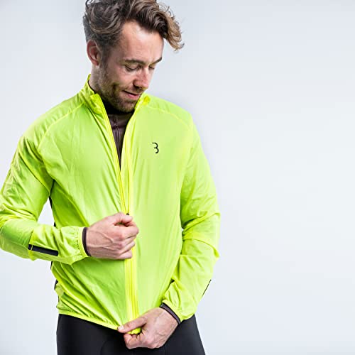 BBB Baseshield - Chubasquero de Ciclismo para Hombre, Color Amarillo neón, Talla L