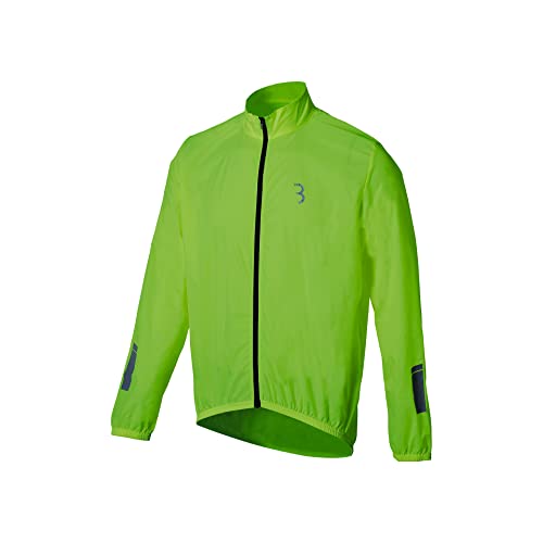 BBB Baseshield - Chubasquero de Ciclismo para Hombre, Color Amarillo neón, Talla L