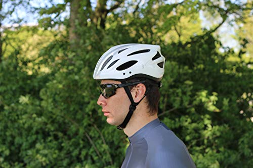 Bbb Cycling BBB Casco Condor | Hombres y Mujeres | Visera extraíble e Insectnet | MTB y Ciclismo de Carretera | BHE-35 Plata M (54-58 cm), Blanco/Plateado