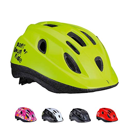 BBB Cycling Boogy-Casco de Bicicleta niñas, Color Amarillo neón Brillante M (52-56 cm)