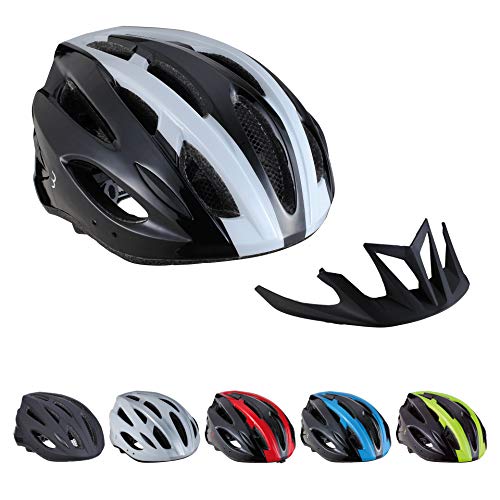 BBB Cycling Condor-Casco de Bicicleta para Hombre y Mujer con Visera Desmontable y Red de protección contra Insectos, MTB y Bicicleta de Carreras, BHE-35, Talla M (54-58 cm), Unisex, Blanco/Negro