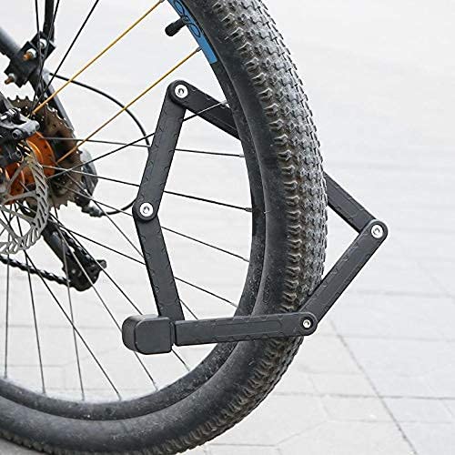BBZZ Cerradura universal plegable para bicicleta anticizallamiento de seguridad para cable de seguridad antirrobo (color: cerradura de cadena)