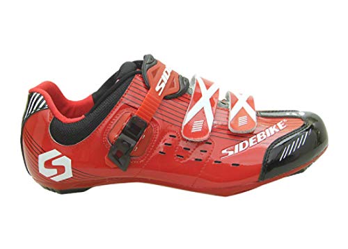 BDC - Zapatillas de ciclismo para bicicleta de carreras, transpirables, profesionales, unisex Rojo Size: 42 EU