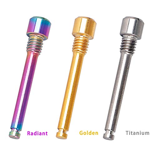 Beauneo Pernos de Titanio M4 para Pastillas de Freno de Disco de Bicicleta Tornillo de InsercióN de Pasador Roscado para Pinza de Disco HidráUlico XT R XT-Color Deslumbrante