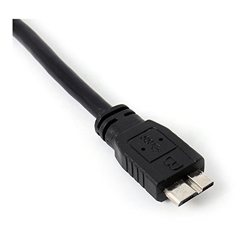 Beauneo Un Doble A de B USB 3.0 Y-Cable Mover el Disco Duro Cable Negro