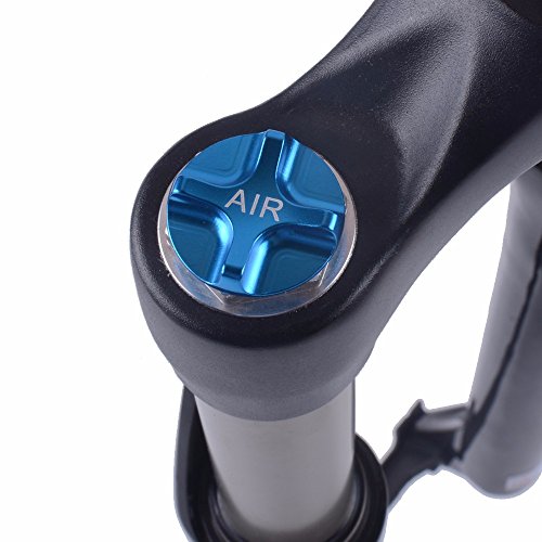 BEAUY VéLo Air Gas Schrader - Tapones de válvula para bicicleta, suspensión de bicicleta, horquilla frontal para bicicleta de montaña, color azul