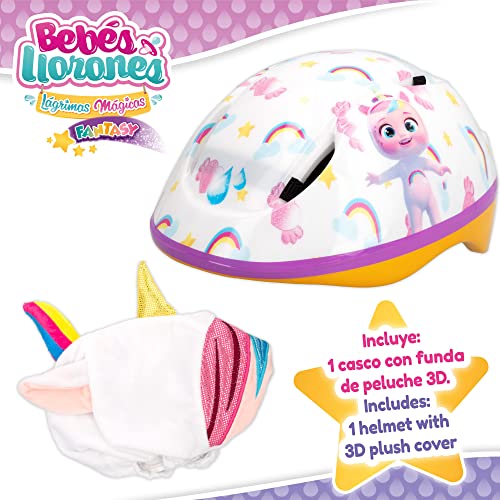 Bebés Llorones - Bebes llorones-Casco 3D c/Funda Peluche Dreamy (77277)