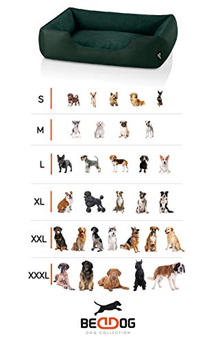 BedDog® Zara colchón para Perro S hasta XXXL, 10 Colores, Cama para Perro, sofá para Perro, Cesta para Perro, XXL, Light-Grey (Gris Claro)