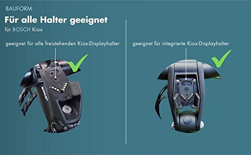 BeDiCo Bosch Kiox - Funda protectora para bicicleta eléctrica Kiox, soporte de pantalla estándar Kiox, incluye bolsa de almacenamiento para proteger la pantalla Kiox.