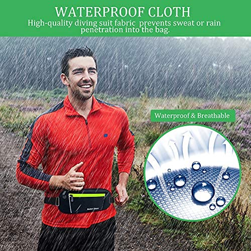 Befekt Gears Riñonera Deportiva, Riñonera Running Mujer Hombre Impermeable con Bandas Reflectantes Agujero del Auricular Ideal para 6,5 Pulgadas de móvil Phone XS MAX/X, Xiaomi, Huawei etc.