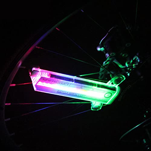 BeiLan Luces de radios para bicicleta, IP55 impermeables, luces de llanta de bicicleta, luz de radios LED para bicicleta con 32 LED para conducción nocturna en bicicletas MTB