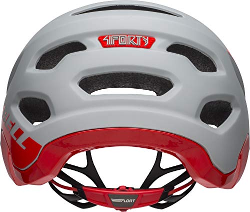 BELL 4forty Casco MTB, Unisex, Colgador de acantilados Mate, Gris Brillante/carmesí, Small/52-56 cm