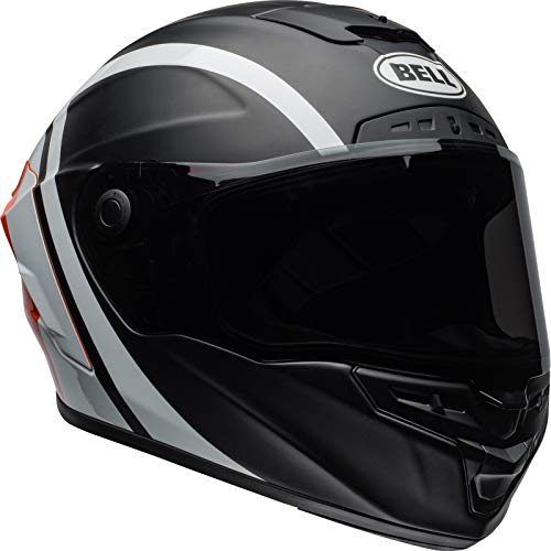 BELL 7101862 Star MIPS Tantrum - Casco de motocicleta XL mate brillante, negro, blanco, naranja