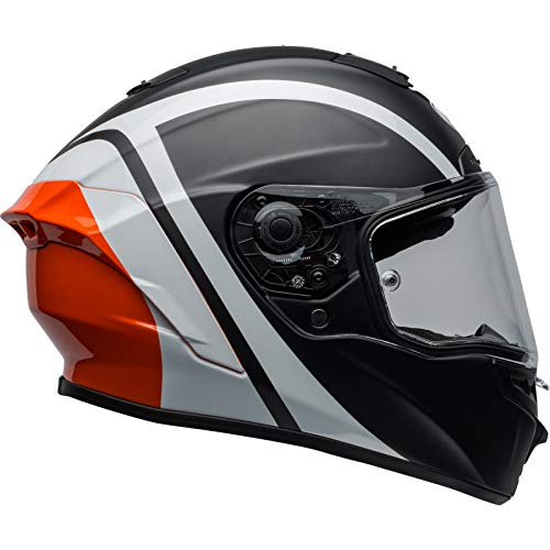 BELL 7101862 Star MIPS Tantrum - Casco de motocicleta XL mate brillante, negro, blanco, naranja