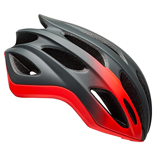 BELL Formula Casco de Ciclismo Road, Unisex Adulto, Gris Mate y Rojo, M | 55-59cm