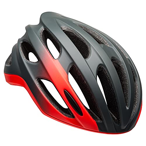 BELL Formula Casco de Ciclismo Road, Unisex Adulto, Gris Mate y Rojo, M | 55-59cm