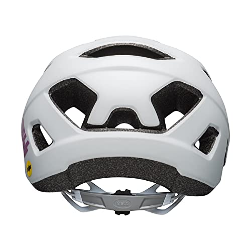 BELL Nomad Junior MIPS Casco de Bicicleta para niños, Blanco Mate y Morado, Talla única