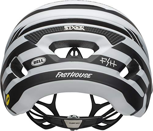 BELL Sixer MIPS - Casco para bicicleta de montaña para adultos, diseño de rayas, color blanco mate, negro (2021), mediano (55-59 cm)