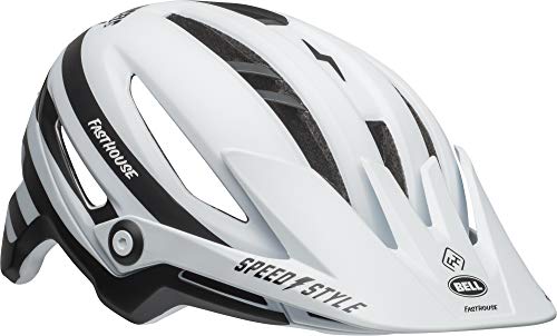 BELL Sixer MIPS - Casco para bicicleta de montaña para adultos, diseño de rayas, color blanco mate, negro (2021), mediano (55-59 cm)