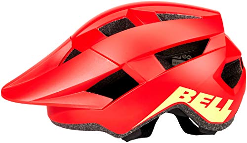 BELL Spark Junior Casco de Bicicleta, Unisex niños, Mate/Rojo Brillante/hi-Vis, Talla única