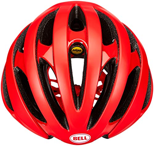 BELL Stratus MIPS Casco de Bicicleta Road, Unisex Adulto, Rojo Mate y Negro, S | 52-56cm