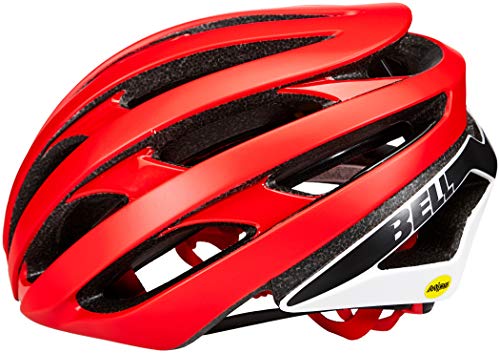 BELL Stratus MIPS Casco de Bicicleta Road, Unisex Adulto, Rojo Mate y Negro, S | 52-56cm