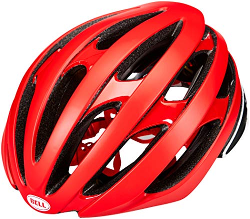 BELL Stratus MIPS Casco de Bicicleta Road, Unisex Adulto, Rojo Mate y Negro, S | 52-56cm