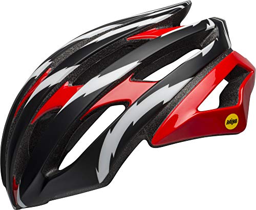 Bell Stratus MIPS - Casco mate brillante negro rojo blanco mediano