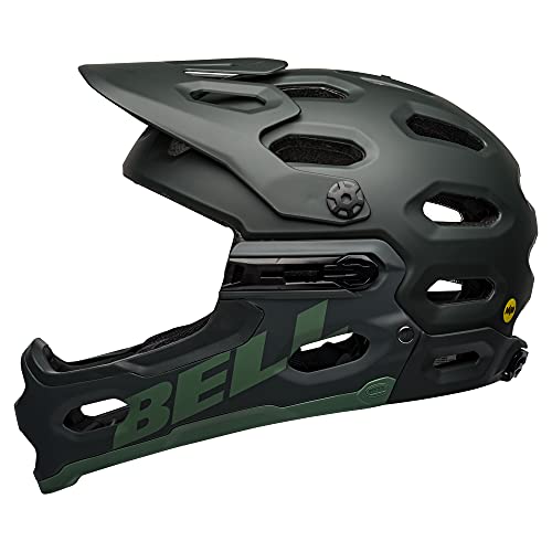 BELL Super 3R MIPS Casco, Unisex, Verde Mate sólido, L 58-62CM