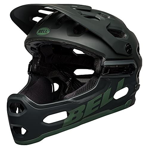 BELL Super 3R MIPS Casco, Unisex, Verde Mate sólido, L 58-62CM