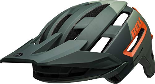 BELL Super Air MIPS Casco de Bicicleta de montaña, Hombre, Mate/Verde Brillante/Infrarrojos, S | 52-56cm