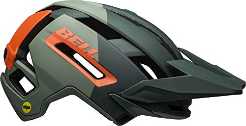 BELL Super Air MIPS Casco de Bicicleta de montaña, Hombre, Mate/Verde Brillante/Infrarrojos, S | 52-56cm