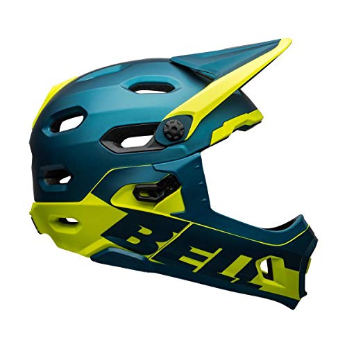 BELL Super Dh MIPS Casco de Bicicleta de montaña, Unisex Adulto, Azul Mate/Azul Brillante, S | 52-56cm