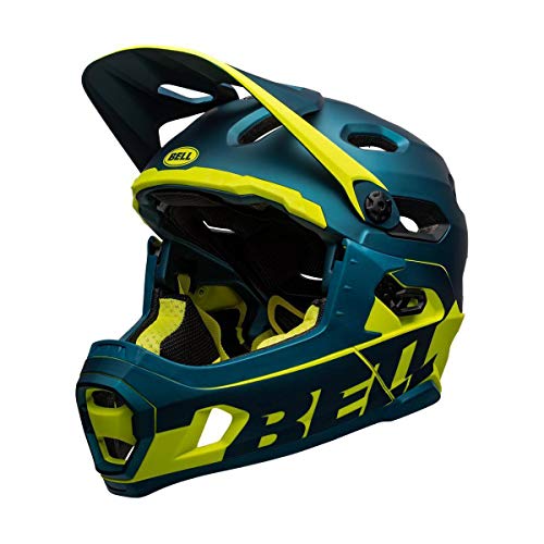 BELL Super Dh MIPS Casco de Bicicleta de montaña, Unisex Adulto, Azul Mate/Azul Brillante, S | 52-56cm